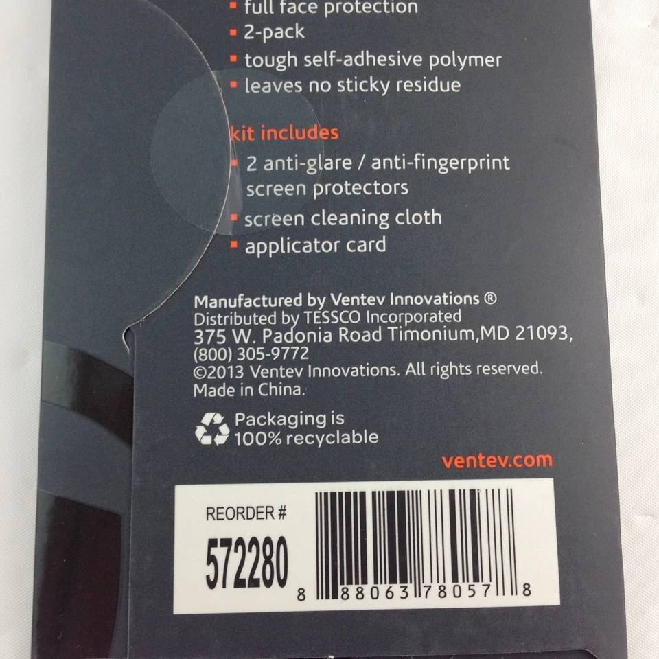 Ventev Anti Glare/Fingerprint Screen Protector HTC One(2 Pack) - Image 4 of 4