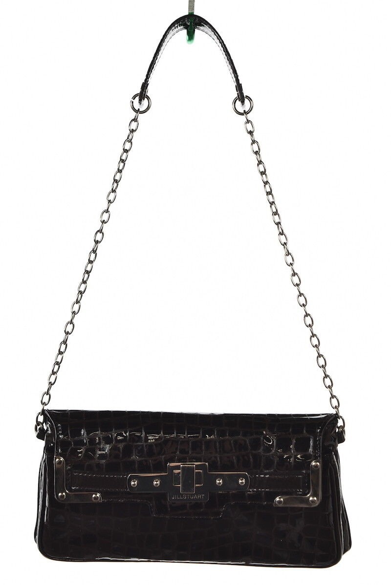 JILL STUART♥ NEW PAPER KNIT BAG (M) Jill Stuart Handbag Size Medium Brown Textured Patent