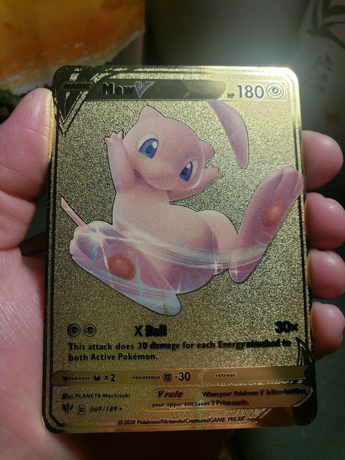 GOLD Mewtwo GX Alt metal collector's Replica