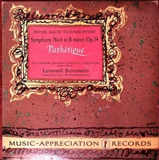 LEONARD BERNSTEIN TCHAIKOVSKY SYMPHONY NO 6 B MIN PLUS EXTRA 10"  VINYL LP 212-3
