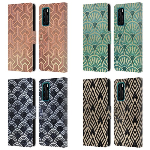 Image showcasing HEAD CASE DESIGNS TEXTURED ART DECO PATTERNS LEATHER BOOK CASE FOR ...