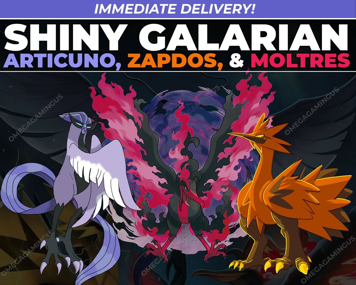 Square Shiny Galar Moltres, Articuno,Zapdos Legend Algeria