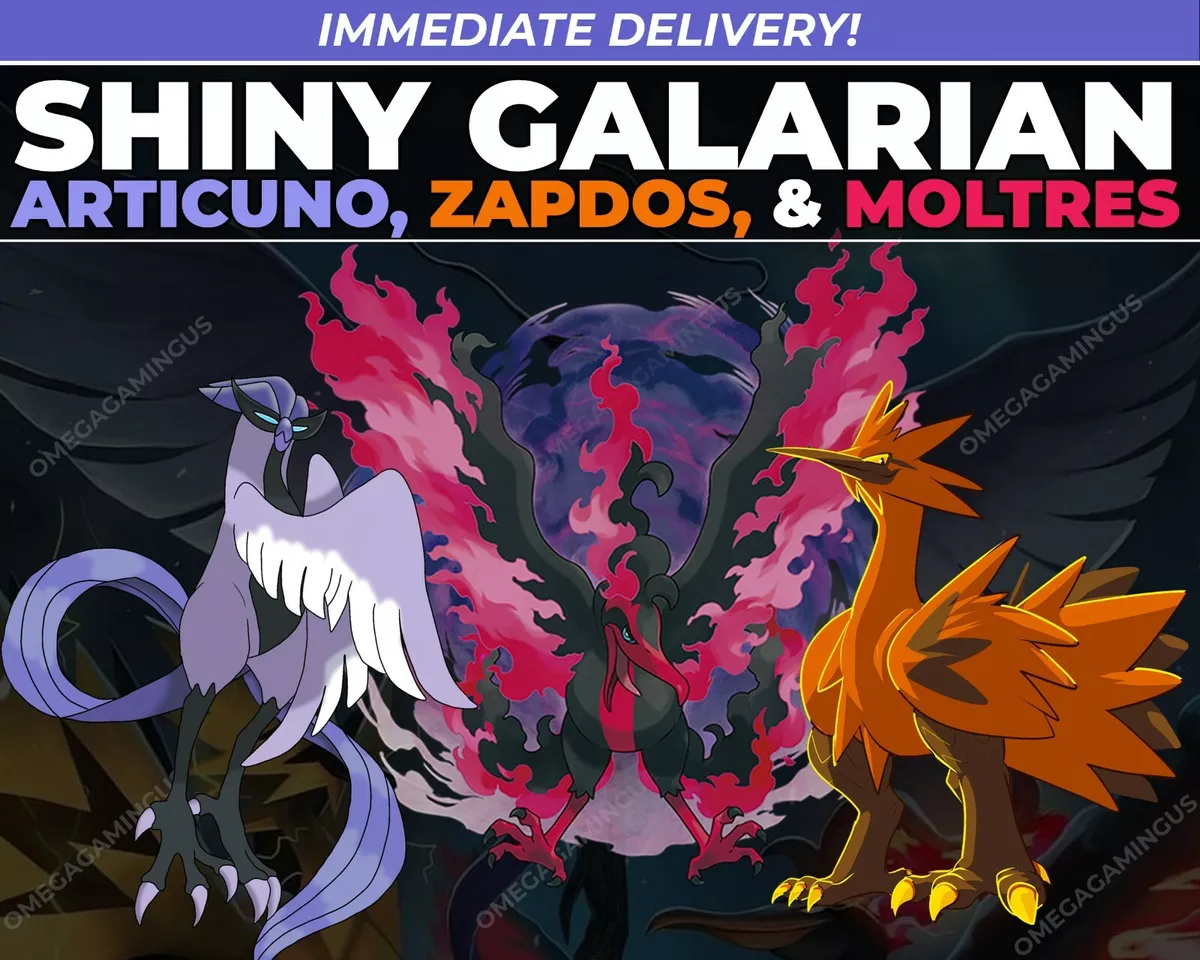 Galarian Articuno, Zapdos, and Moltres Shinies Revealed for