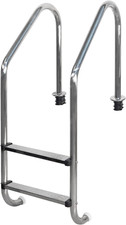 Pool Ladder, 304 Stainless Steel 2-Step Non-Slip Ladder for In-Ground Swimming P