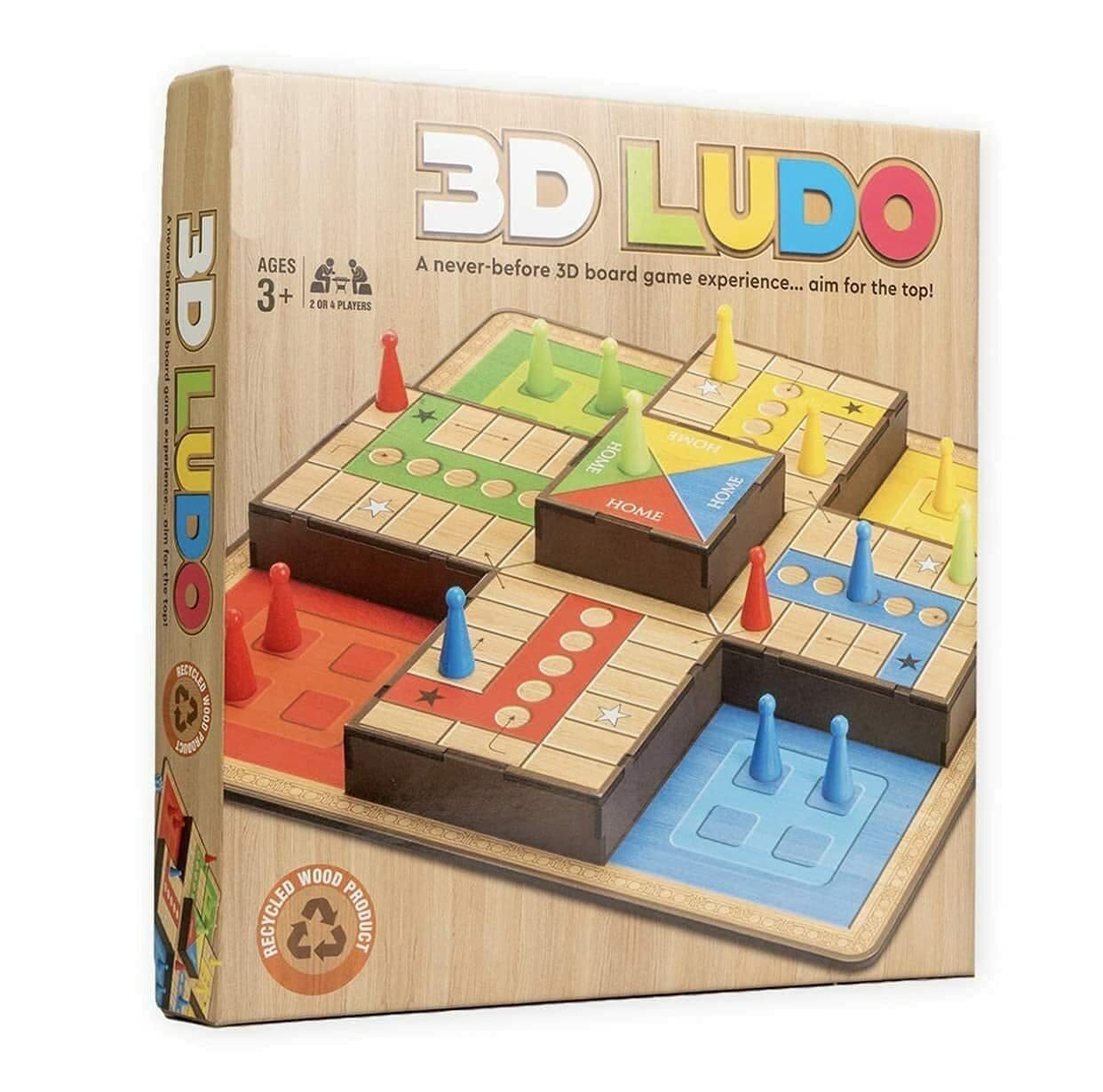 3D Ludo Game Board Game Made with Wooden | 3-Dimensional Ludo Toy Box | eBay