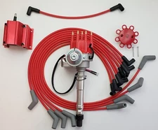 BIG BLOCK CHEVY 396 427 454 RED Small Cap HEI Distributor + 50k COIL + WIRES USA