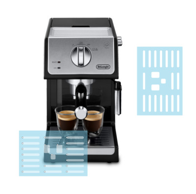 Schutzfolie für DeLonghi- Ablage - ECP 35.31 33.21 - 3420 - 3630 - 3220 - 3120