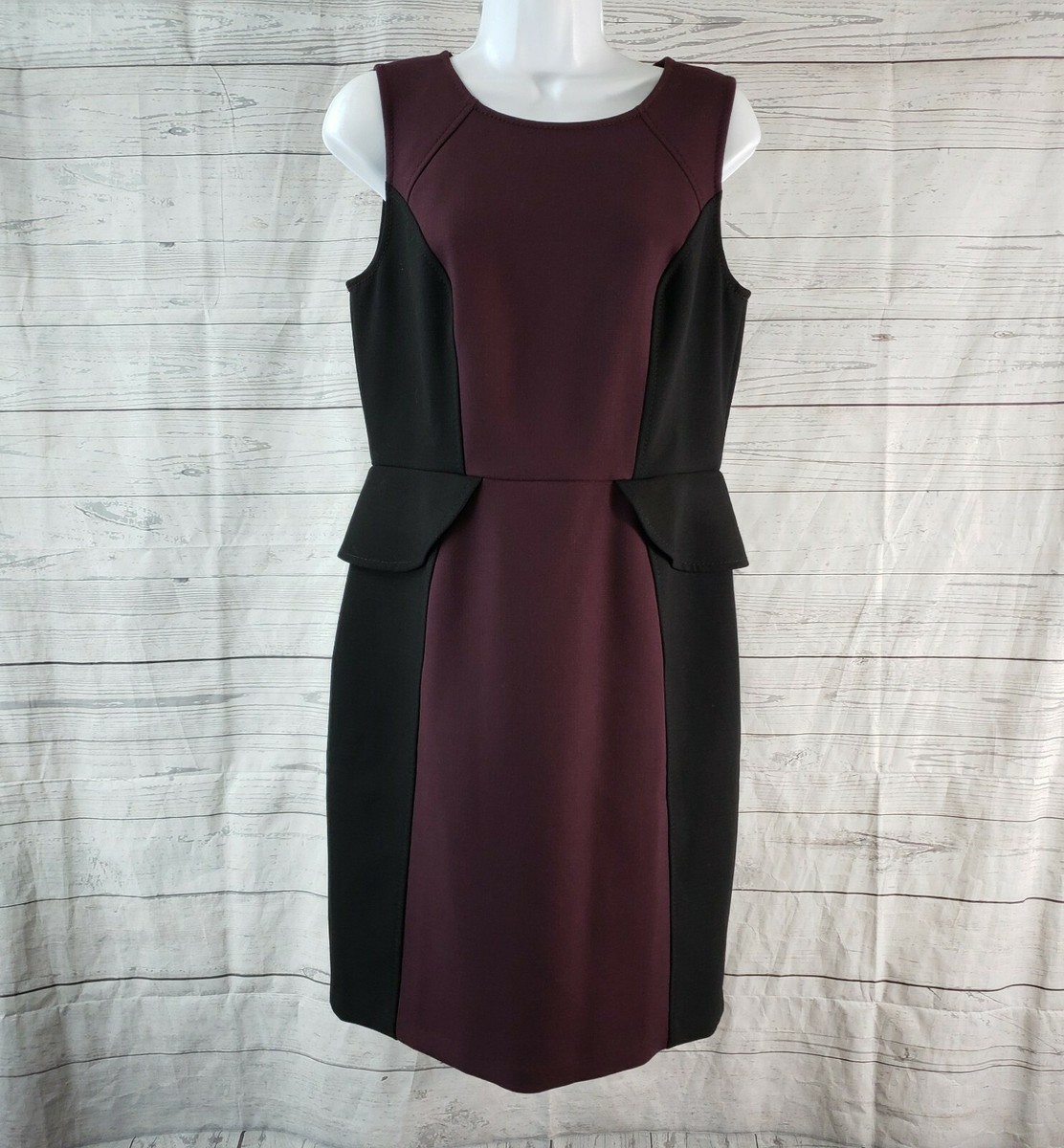 princess polly baby blue dress Ann Taylor LOFT Womens Dress Sz 6 Black Burgundy Sleeveless Ponte Knit
