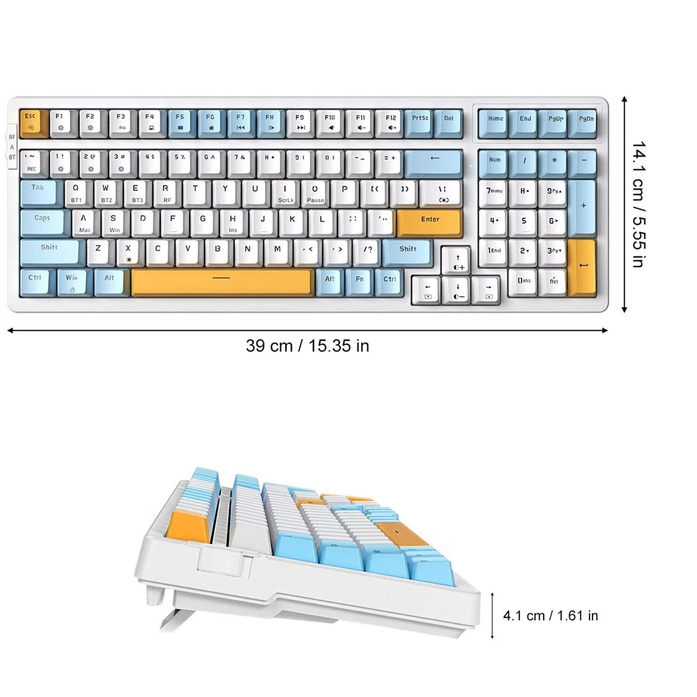Triple Mode Wireless Mechanical Gaming Keyboard with 2.4G USB-C and Bluetooth Connectivity