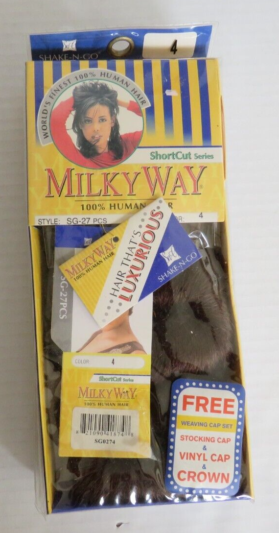 Milky Way Echthaar-Webung – Short Cut Serie, SG_27 Stück, 2 Stück, Für Natürliche Frisuren