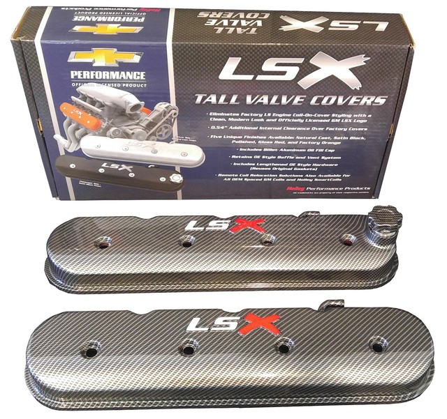 LSX Valve Covers Carbon Fiber Hydro Dipped Holley 241405 eBay