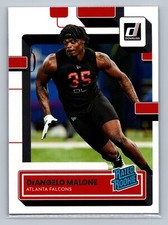 DeAngelo Malone 2022 Donruss #386 Rated Rookie Atlanta Falcons