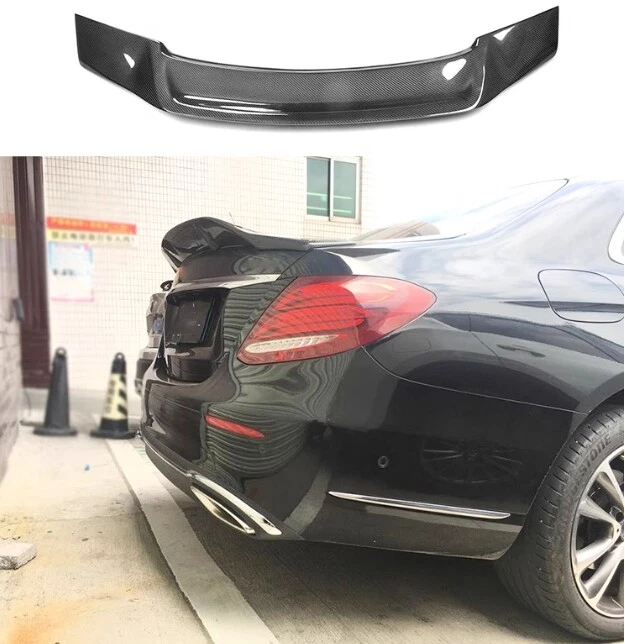 REAL Carbon Rear Spoiler Trunk Wing Fit For MB W213 E300 E63 Sedan 2016-19 - Image 3 of 4