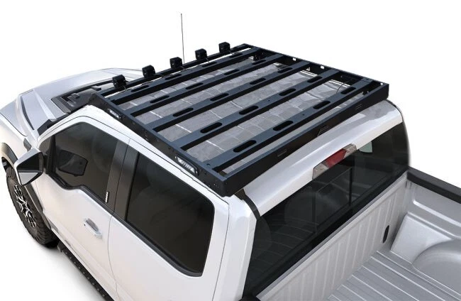 Vijay Black Steel Roof Rack Luggage Carrier W/LED Lights For 2009-2014 Ford F150 - Image 2 of 4