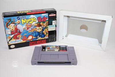 Super Ninja Boy (Super Nintendo, 1993) BOX & Cartridge! Tested SNES - RARE!
