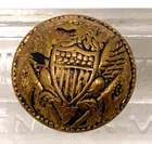 Antique domed Eagle w/ flags and Shield Gilt Shank Button