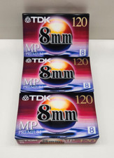 TDK MP Premium 8 mm 120 Camcorder Videotape Videocassettes P6-120MP 3 Sealed