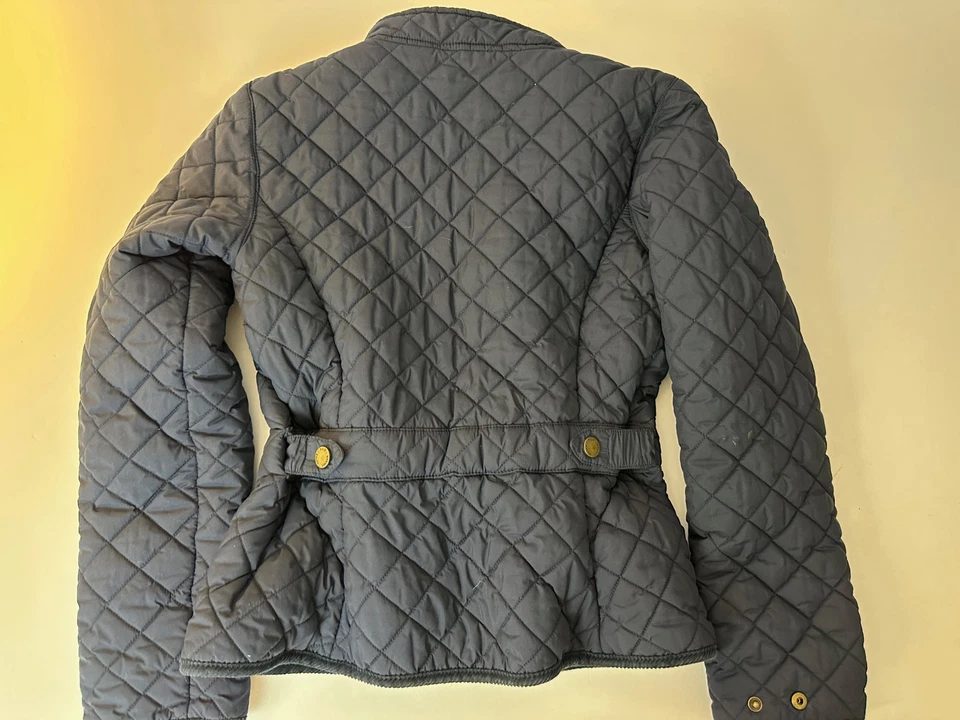 POLO RALPH LAUREN navy blue diamond quilted full zip jacket Girl's L 12 - 14 - Image 2 of 4
