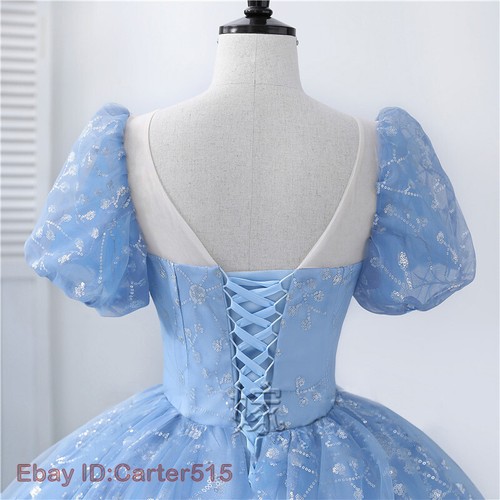 Ladies Princess Quinceanera Ball Gown Beaded Prom Wedding Party Dresses S-3XL - Picture 2 of 17
