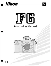 Nikon F6 User Manual Guide Instruction Operator Manual