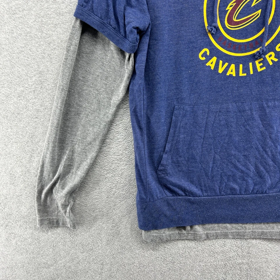 Cleveland Cavaliers Hoodie Adult Size Medium Blue Long Sleeve Pockets Sportiqe - Image 2 of 4