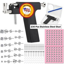 Kit De Piercing Para Orejas Pistola De Hacer Aretes Oreja Maquina Perforar Oidos