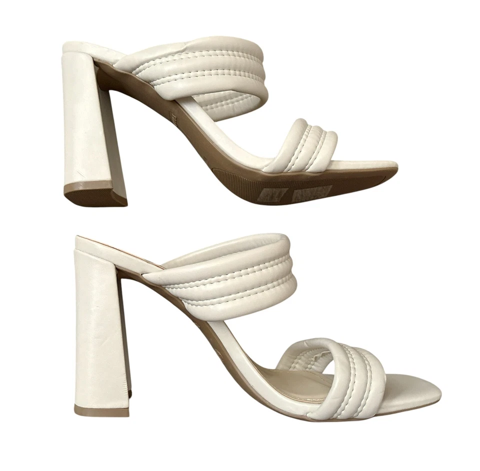 BAMBOO 女式 7.5 M 码白色中性露趾高跟鞋 — 第 4/4 张图片