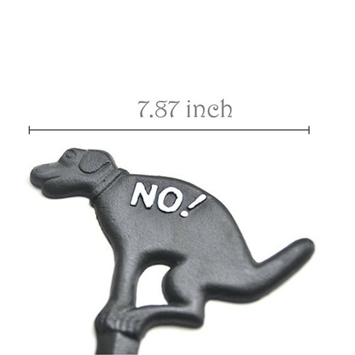No Pooping Solid Cast Iron Yard Sign Grass Lawn Garden Decoration 10.6*7.8" - Picture 3 of 6