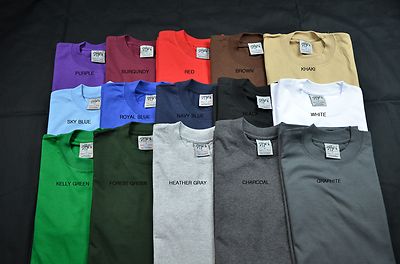 6 NEW SHAKA WEAR SUPER MAX HEAVY WEIGHT T-SHIRTS COLOR TEE PLAIN XLT TALL  6PC 