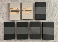 Vintage VHS Video Tape Storage Cases Empty Clamshell Black Beige Lot Of 7