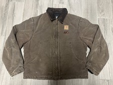 VTG 90s Carhartt Arctic Jacket J22 CHT Embroidered Sz Large A1