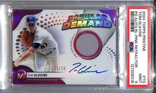 2024 Topps Pristine Popular Demand Pink #DPAR-TG Tom Glavine PSA 9 MINT MEM Auto