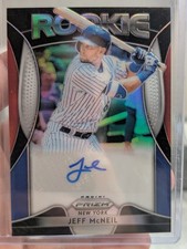 JEFF MCNEIL 2019 Prizm Red White Blue Rookie AUTO / AUTOGRAPH /50