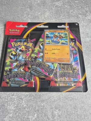 Pokémon JCC Tripack Méga-Évolution Nuit Noire 3 Boosters + Promo Opermine 🇨🇵 - Photo 1/2