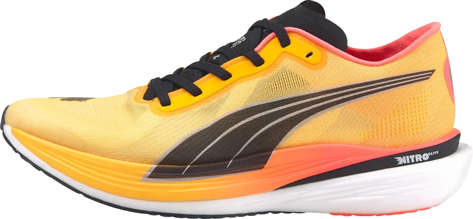 Puma Deviate Nitro Elite 2 Mens Running Shoes Orange Lightweight Racing Trainers