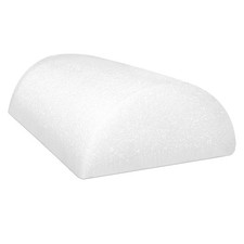 Cando-30-2341 Full-Skin PE Foam Roller 12-inch, 6" x 12", Half-Round White 
