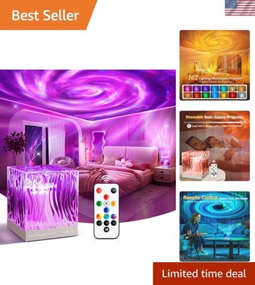 Remote-Controlled Galaxy Projector with 162 Effects for Bedroom Relaxation