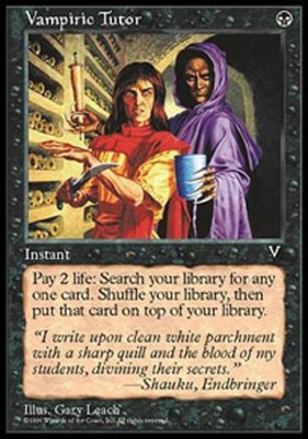 Vampiric Tutor - Medium Play MTG Visions