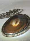 VTG Sterling Silver HUGE MEXICO AGATE VJL Statement Pendant 20.5" Necklace 84g — photo 6