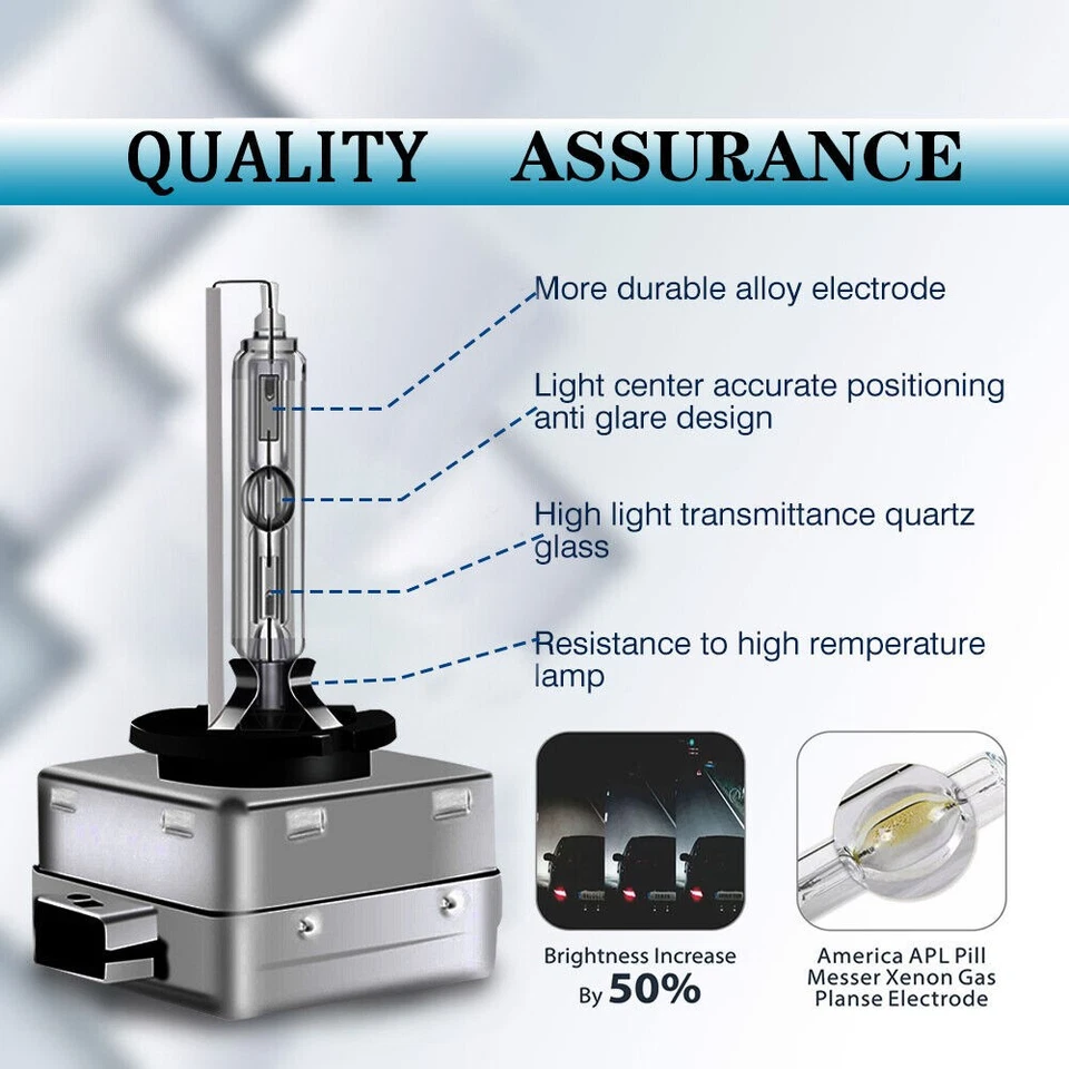 Juego de 2 bombillas de haz alto y bajo 6000K para Buick Enclave 2008-2012 2X D1S Foto 4 de 4