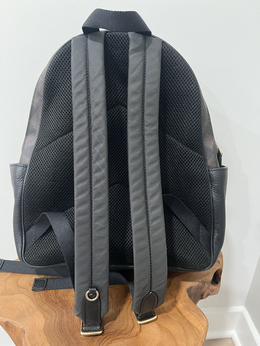 Coach Court C5671 Backpack in Signature Canvas Brown Black New Coach 5671 Court Backpack In Signature Canvas Brown  main image 4