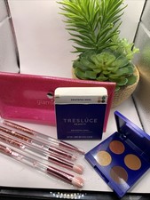 GLAMIERRE Pink Luxe Glitter Eye Brush Collection 4 Piece eyeshadow