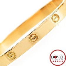 Vintage Cartier 18K Yellow Gold LOVE Bangle Bracelet 35.3 Grams NR