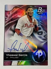 2023 Bowman Platinum Yhoswar Garcia Autograph Auto /199 Philadelphia Phillies
