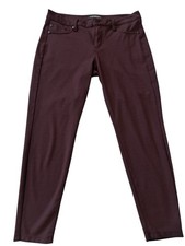 Liverpool Los Angeles Trouser Kelsey Knit Size 8/29 Petite Aubergine British