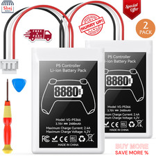 2 Pack PS5 Controller Battery Replacement 8880mWh High Capacity Rechargeable Rel