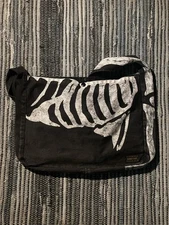 Capital Kapital denim bone book bag