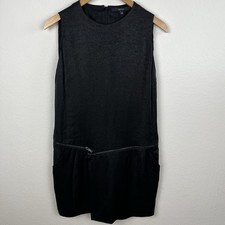 Gucci Made in Italy Sleeveless Black Dress IT 40 Silk Lined Zip Detail