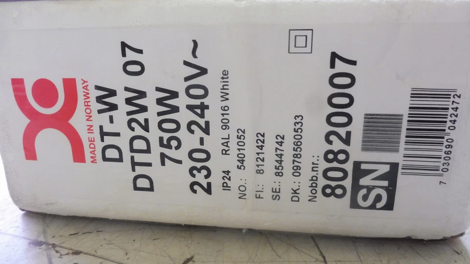 Calentador eléctrico Dimplex DT-W DTD2W 073K-102DX 750W - Imagen 3 de 4