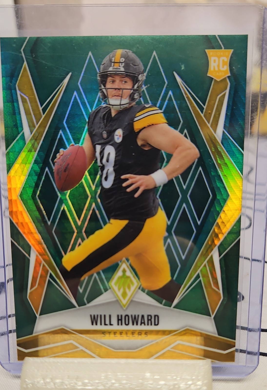 2025 Panini Phoenix - Rookies Will Howard #165 (RC) Green Hyper /149